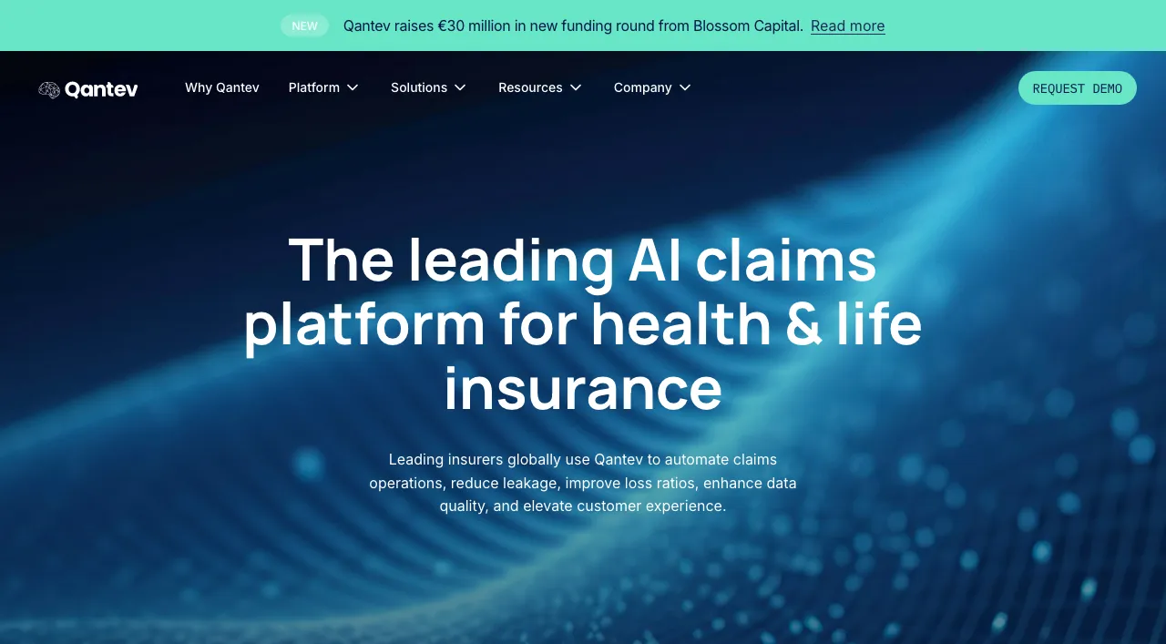 Qantev:领先的AI健康保险科技平台 QantevAI健康保险