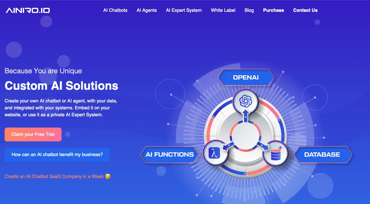 AINIRO AI:引领未来的智能聊天机器人与AI工作流程解决方案 AINIRO AI
